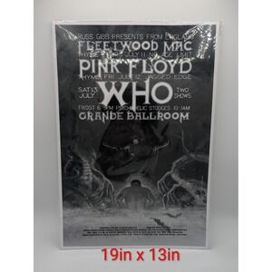 Grand Ballroom Poster Fleetwood Mac Pink Floyd The Who Carl Lundgren 13x19 Print
